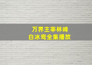 万界主宰林峰白冰鸾全集播放