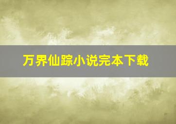 万界仙踪小说完本下载