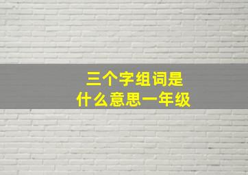 三个字组词是什么意思一年级