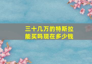 三十几万的特斯拉能买吗现在多少钱