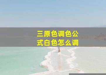 三原色调色公式白色怎么调