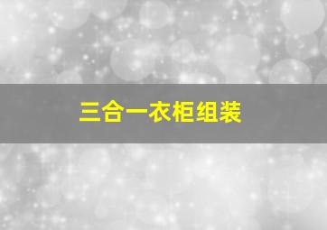 三合一衣柜组装