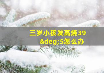 三岁小孩发高烧39°5怎么办