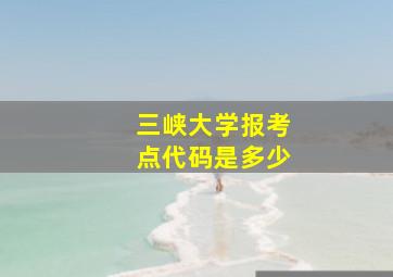 三峡大学报考点代码是多少