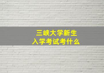 三峡大学新生入学考试考什么