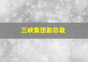 三峡集团副总裁