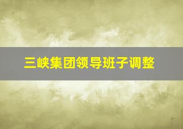 三峡集团领导班子调整