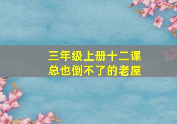 三年级上册十二课总也倒不了的老屋