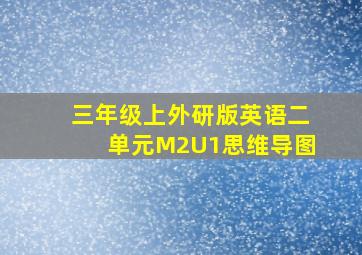 三年级上外研版英语二单元M2U1思维导图