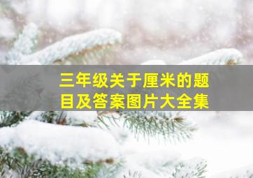 三年级关于厘米的题目及答案图片大全集