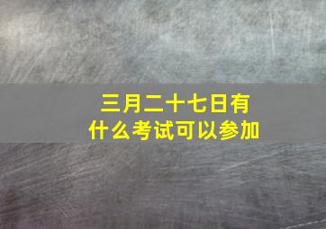 三月二十七日有什么考试可以参加