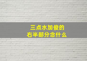 三点水加俊的右半部分念什么