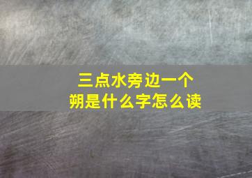 三点水旁边一个朔是什么字怎么读