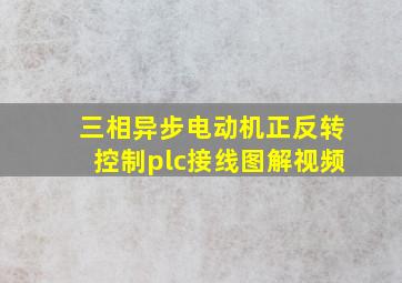 三相异步电动机正反转控制plc接线图解视频