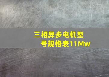 三相异步电机型号规格表11Mw