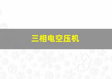 三相电空压机