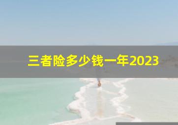 三者险多少钱一年2023