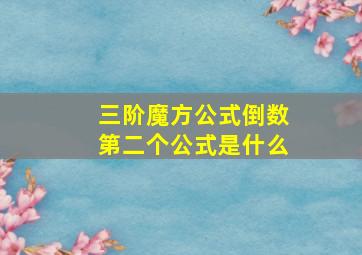 三阶魔方公式倒数第二个公式是什么