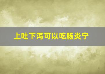 上吐下泻可以吃肠炎宁