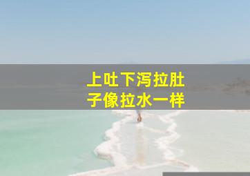 上吐下泻拉肚子像拉水一样