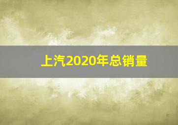 上汽2020年总销量