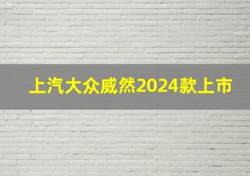 上汽大众威然2024款上市