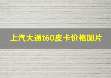 上汽大通t60皮卡价格图片