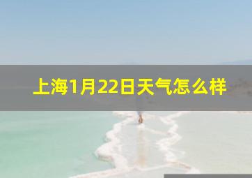 上海1月22日天气怎么样