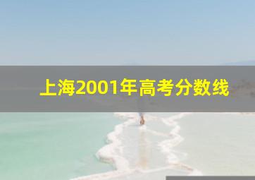 上海2001年高考分数线