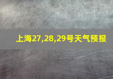 上海27,28,29号天气预报