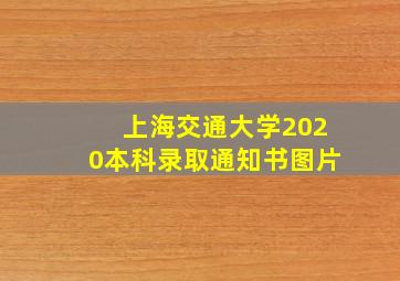 上海交通大学2020本科录取通知书图片