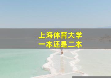 上海体育大学一本还是二本