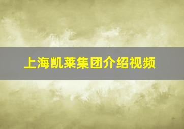 上海凯莱集团介绍视频