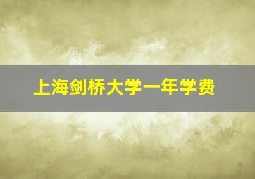 上海剑桥大学一年学费