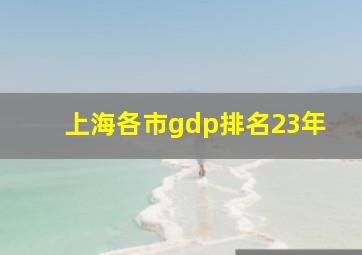 上海各市gdp排名23年