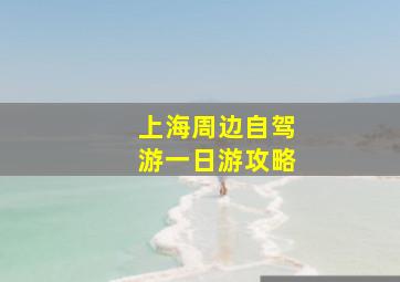 上海周边自驾游一日游攻略