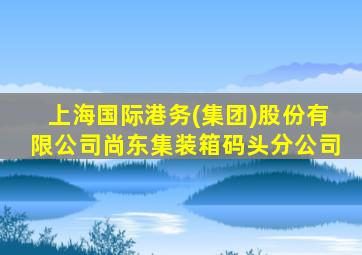 上海国际港务(集团)股份有限公司尚东集装箱码头分公司