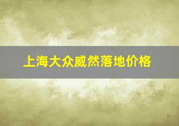 上海大众威然落地价格