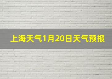 上海天气1月20日天气预报