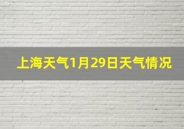 上海天气1月29日天气情况