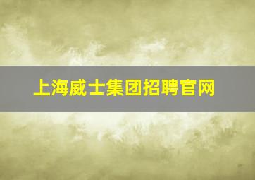 上海威士集团招聘官网