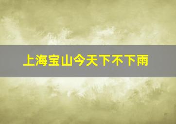 上海宝山今天下不下雨