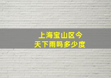 上海宝山区今天下雨吗多少度