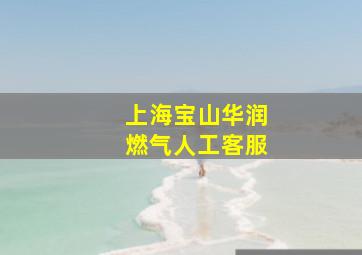 上海宝山华润燃气人工客服