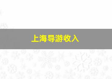 上海导游收入