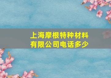 上海摩根特种材料有限公司电话多少