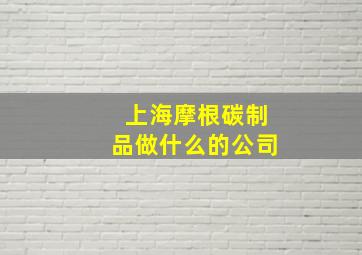 上海摩根碳制品做什么的公司