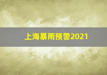 上海暴雨预警2021