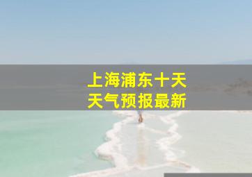 上海浦东十天天气预报最新