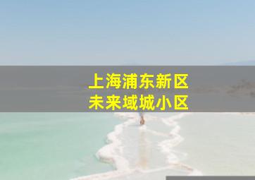 上海浦东新区未来域城小区